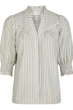Neo Noir Bluser & Skjorter<Diana Crepe Stripe Blouse 165203
