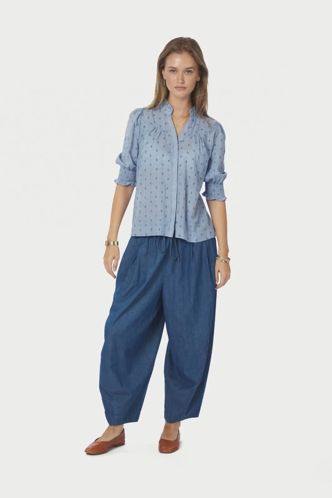 Diana Dobby S Blouse 167750 Bluser & Skjorter