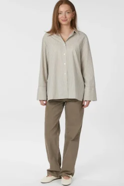 Neo Noir Bluser & Skjorter|Ammevenligt Tøj<Dita Double Stripe Shirt 166420