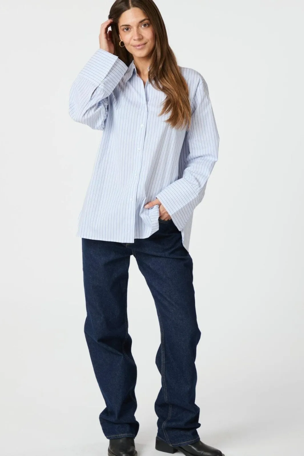 Neo Noir Bluser & Skjorter<Dita Mini Stripe Shirt 162706