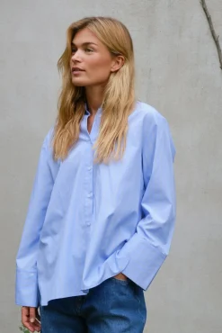 Online Dita Twin Stripe Shirt 166500 Bluser & Skjorter|Ammevenligt Tøj