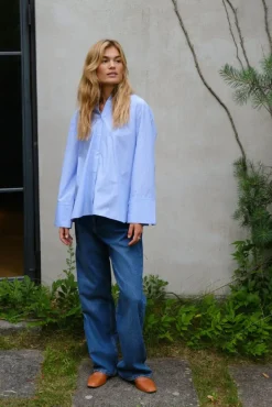 Online Dita Twin Stripe Shirt 166500 Bluser & Skjorter|Ammevenligt Tøj