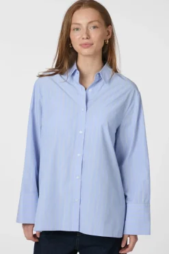 Online Dita Twin Stripe Shirt 166500 Bluser & Skjorter|Ammevenligt Tøj