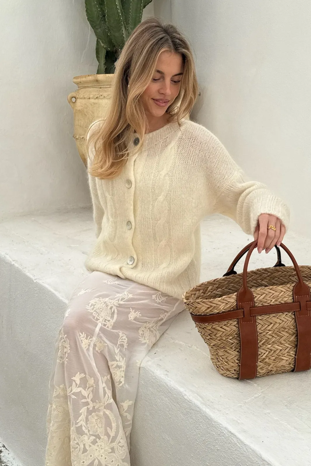 Clearance Ditteic Cardigan 3420 Bluser & Skjorter|Strik
