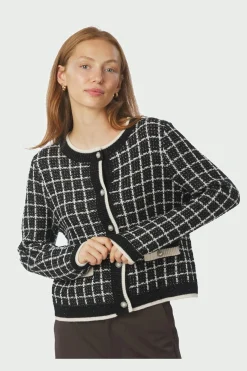 Neo Noir Cardigans|Ammevenligt Tøj<Doro Stitch Knit Cardigan 164513