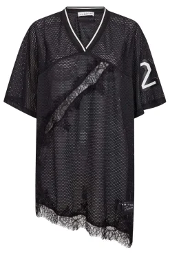 Drift Asym Lace Tee HL10553 T-Shirts & Toppe