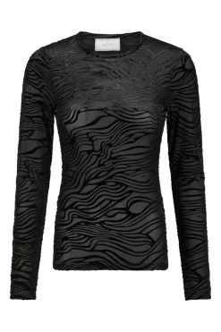 Neo Noir Bluser & Skjorter<Ella Zebra Burnout Blouse