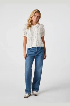 Clearance Ellen Crochet Knit Cardigan 161641 Cardigans|Ammevenligt Tøj