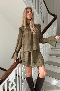 Discount Ellinoric Lace Mini Skirt 2576 Sæt 🛍️|Nederdele
