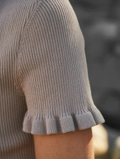 Discount Esla Frill Knit Tee 164432 Bluser & Skjorter|Strik