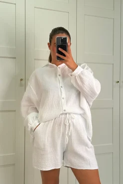 A-bee Shorts<Estelle- White