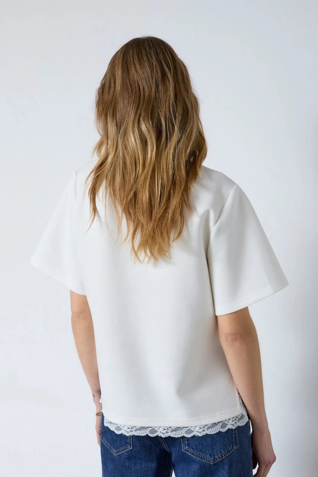 New Evicc Lace Tee 43031 T-Shirts & Toppe