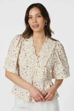 Neo Noir T-Shirts & Toppe<Evienne Floral Blush Top 626