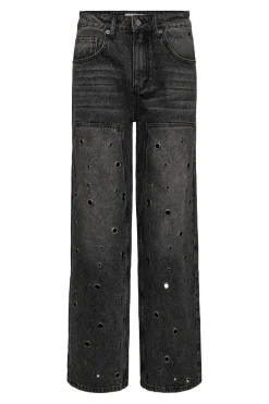 Haute L'Amitié Bukser, Jeans & Leggings<Eyelet Patch Jeans HL10337