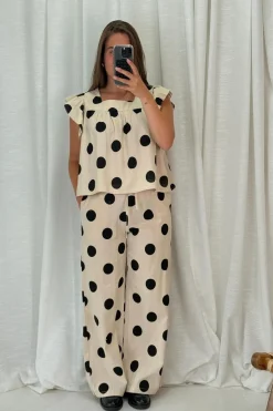 Discount Fanny Dot Pants Sæt 🛍️|Kjoler