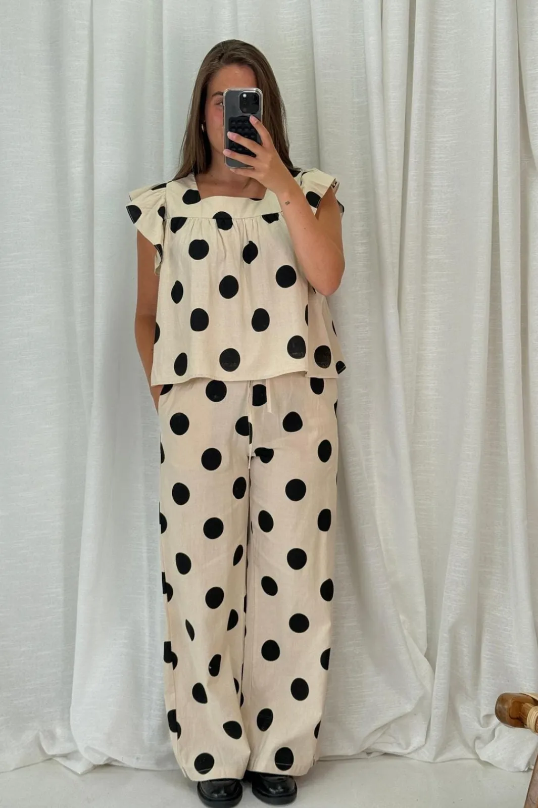 Discount Fanny Dot Pants Sæt 🛍️|Kjoler