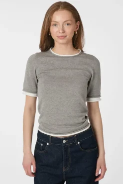 Neo Noir Strik|Bluser & Skjorter<Fauna Double Knit Tee 166372