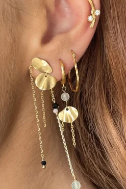 Stine A Øreringe<Festive Clear Sea Earring With Chains & Stones