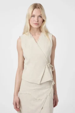 Neo Noir Overtøj & Jakker<Filora Ramie Wrap Waistcoat 166243