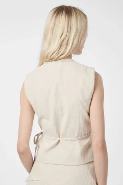 Neo Noir Overtøj & Jakker<Filora Ramie Wrap Waistcoat 166243