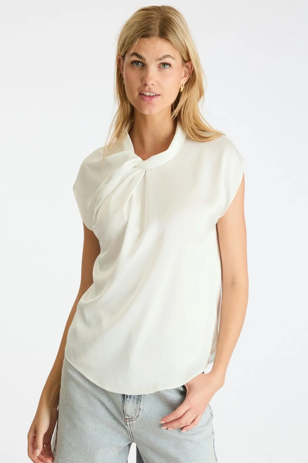 Neo Noir Bluser & Skjorter<Fleur Drapy Satin Blouse
