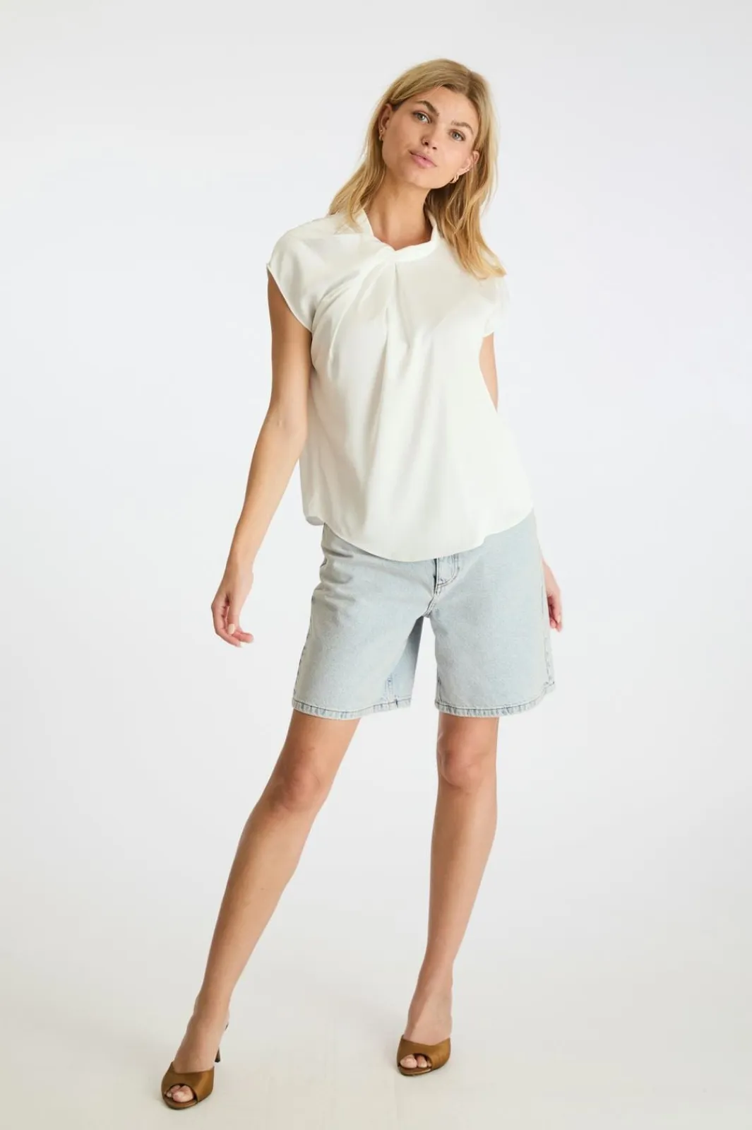 Neo Noir Bluser & Skjorter<Fleur Drapy Satin Blouse