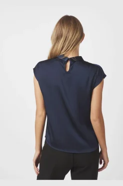 Best Fleur Drapy Satin Blouse 160990 Bluser & Skjorter