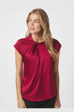 Neo Noir Bluser & Skjorter<Fleur Drapy Satin Blouse 160990