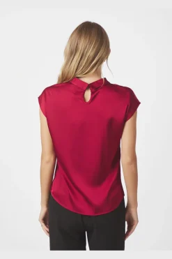 Neo Noir Bluser & Skjorter<Fleur Drapy Satin Blouse 160990