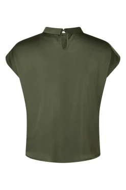 Hot Fleur Drapy Satin Blouse 160990 Bluser & Skjorter