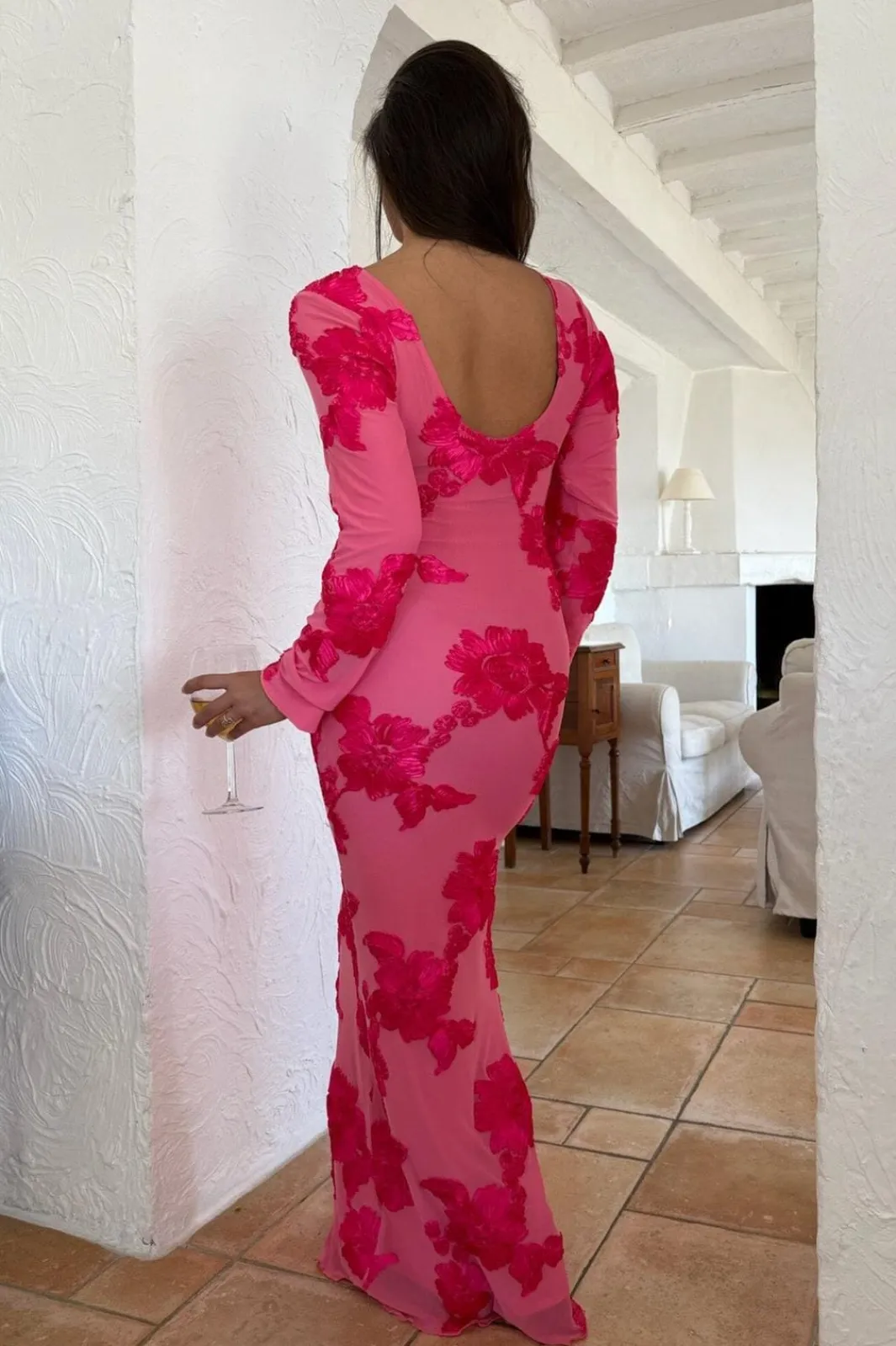 BYIC Kjoler<Floraic Mesh Dress A23862