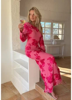 BYIC Kjoler<Floraic Mesh Dress A23862