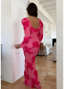 BYIC Kjoler<Floraic Mesh Dress A23862