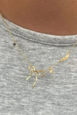 Hot Flow Bow Pendant Halskæder