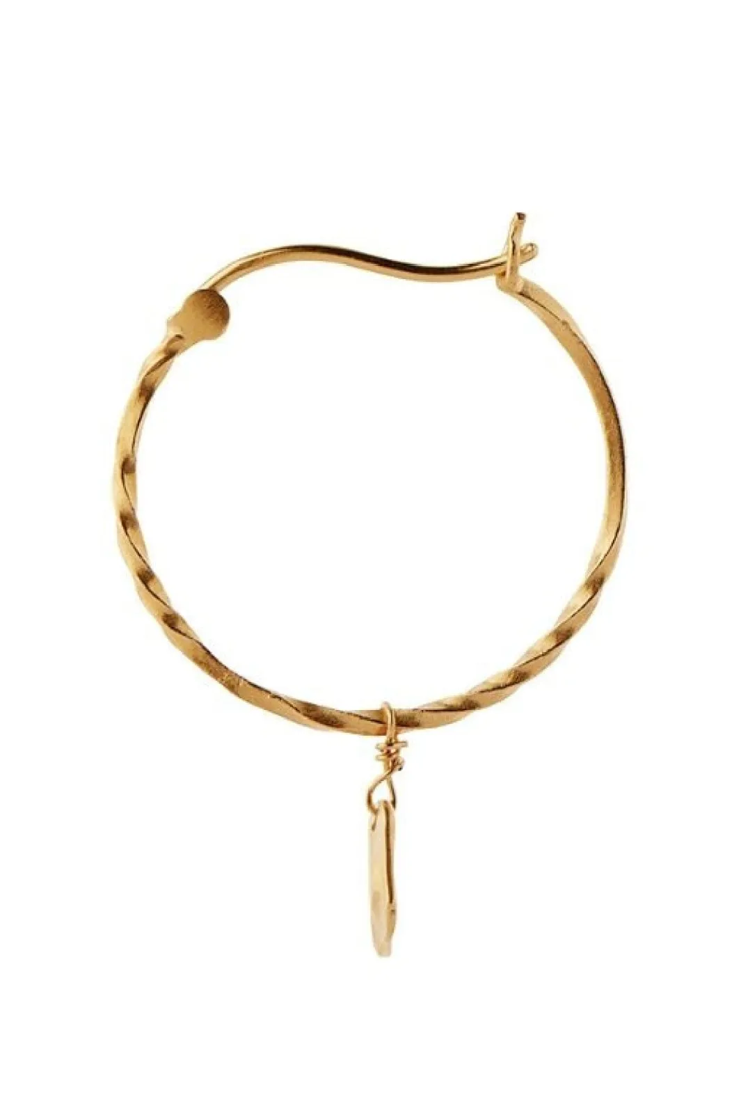 New Flow Creol With Hammered Pendant Øreringe
