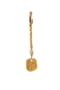 New Flow Creol With Hammered Pendant Øreringe