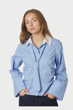 Neo Noir Bluser & Skjorter<Francesca Stripe Shirt 165981