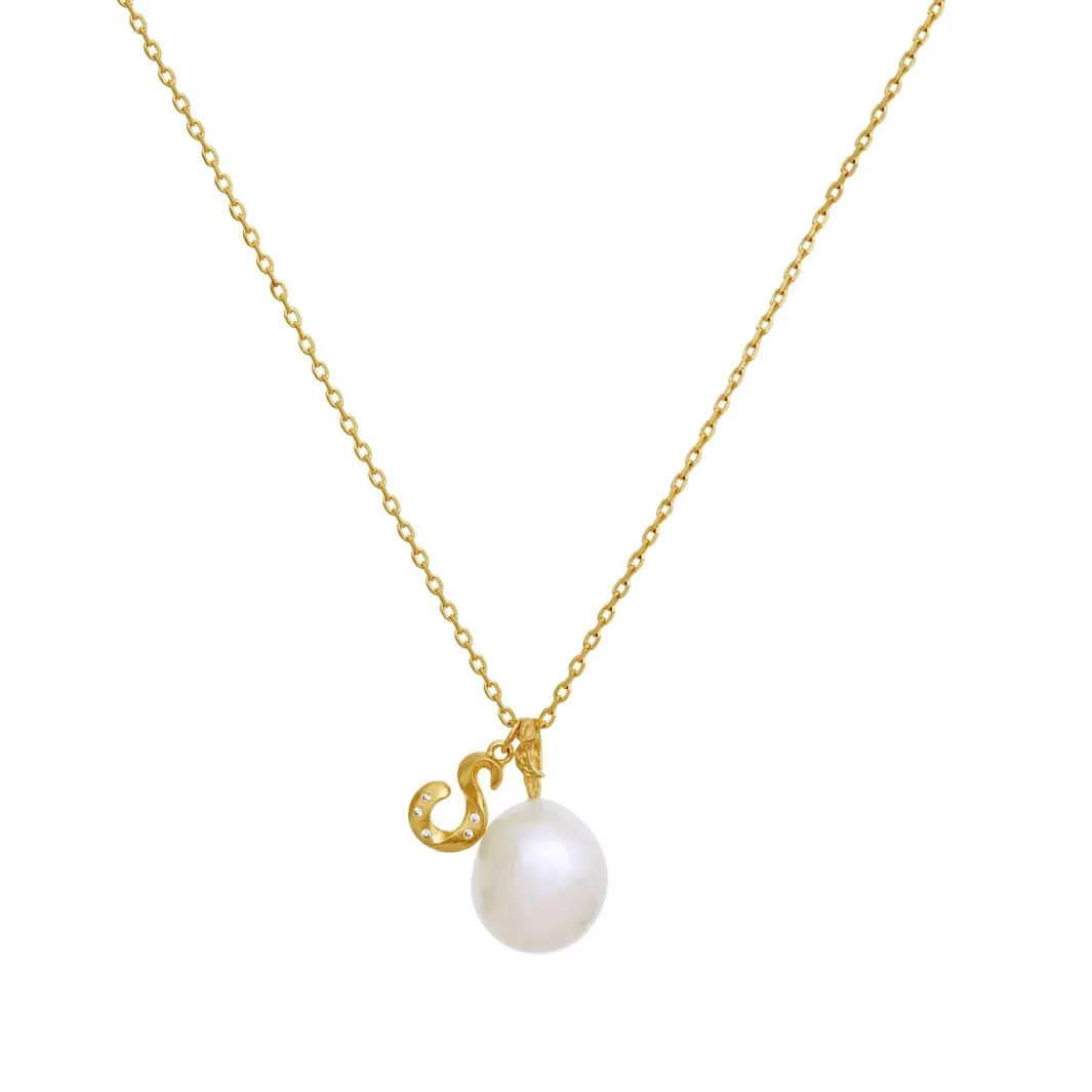 Maanesten Halskæder<Freshwater Pearl Water Pendant