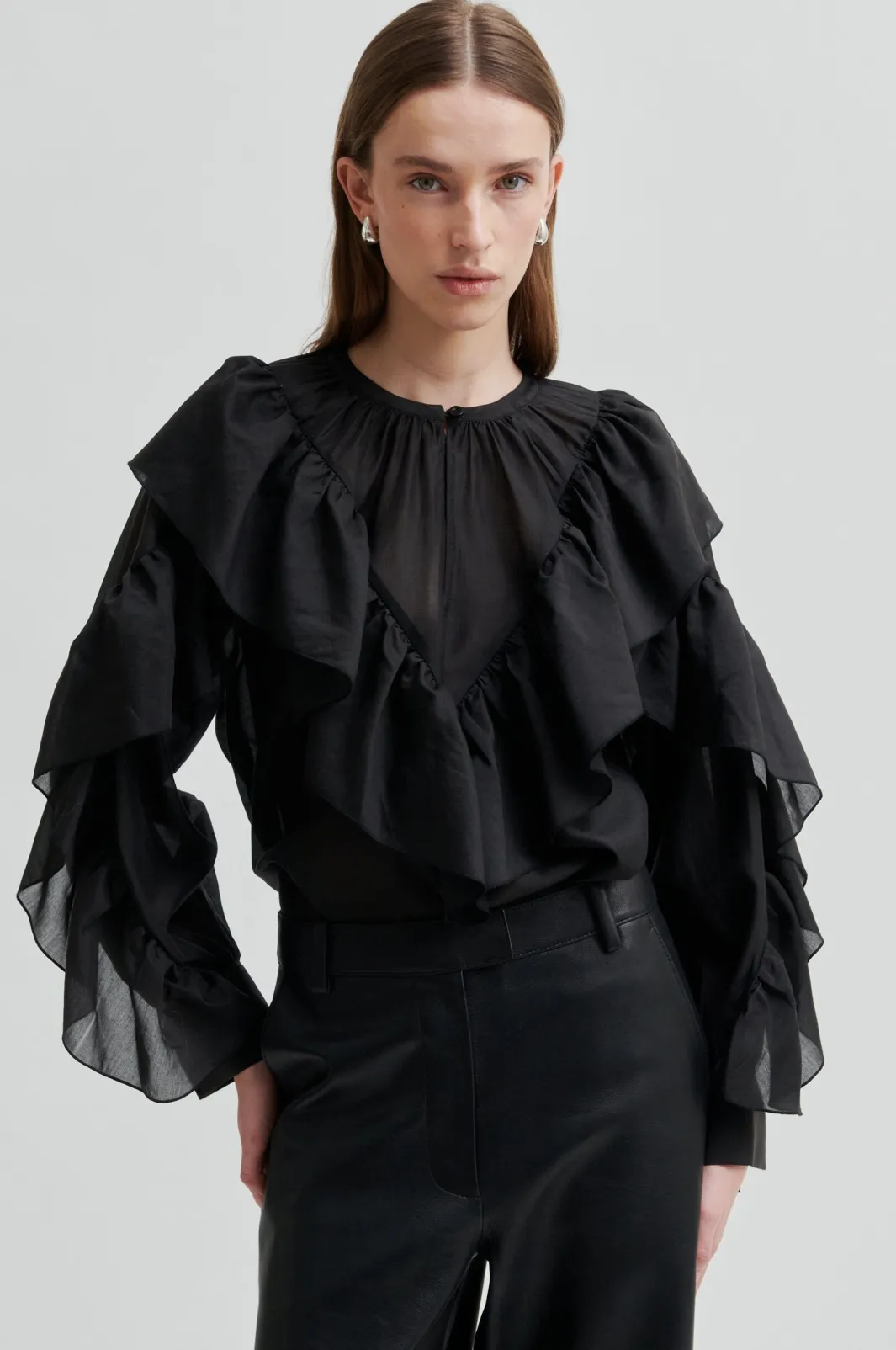 Hot Fria Frill Blouse 60121 Bluser & Skjorter