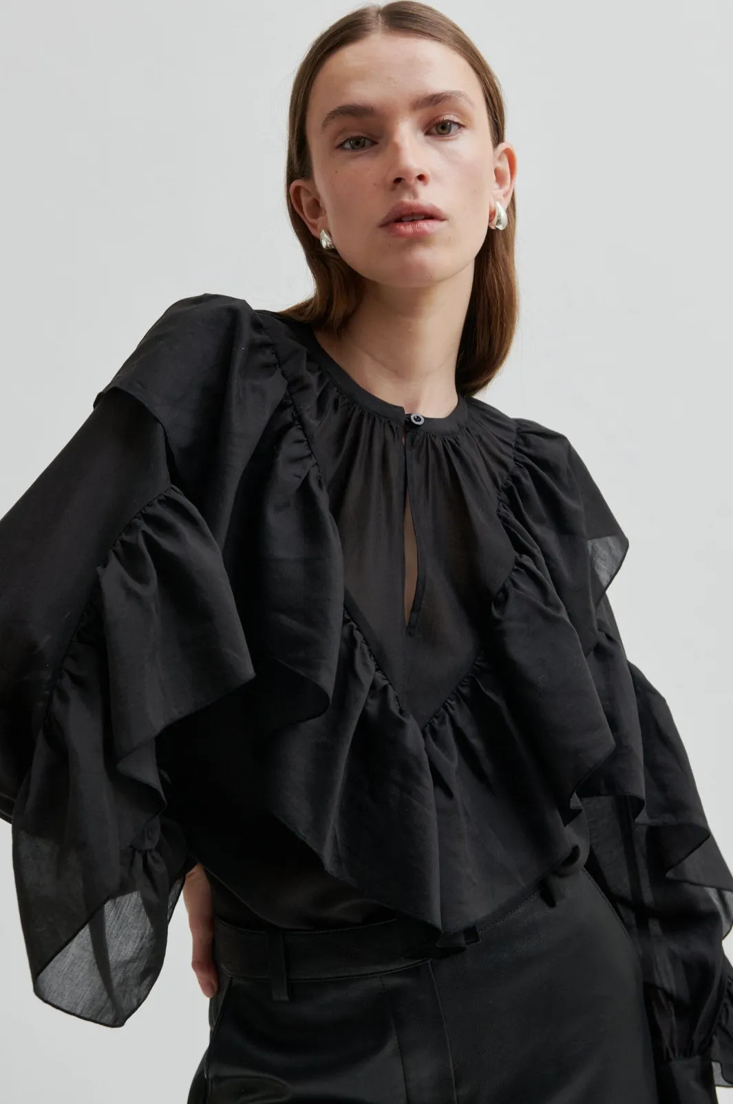 Hot Fria Frill Blouse 60121 Bluser & Skjorter