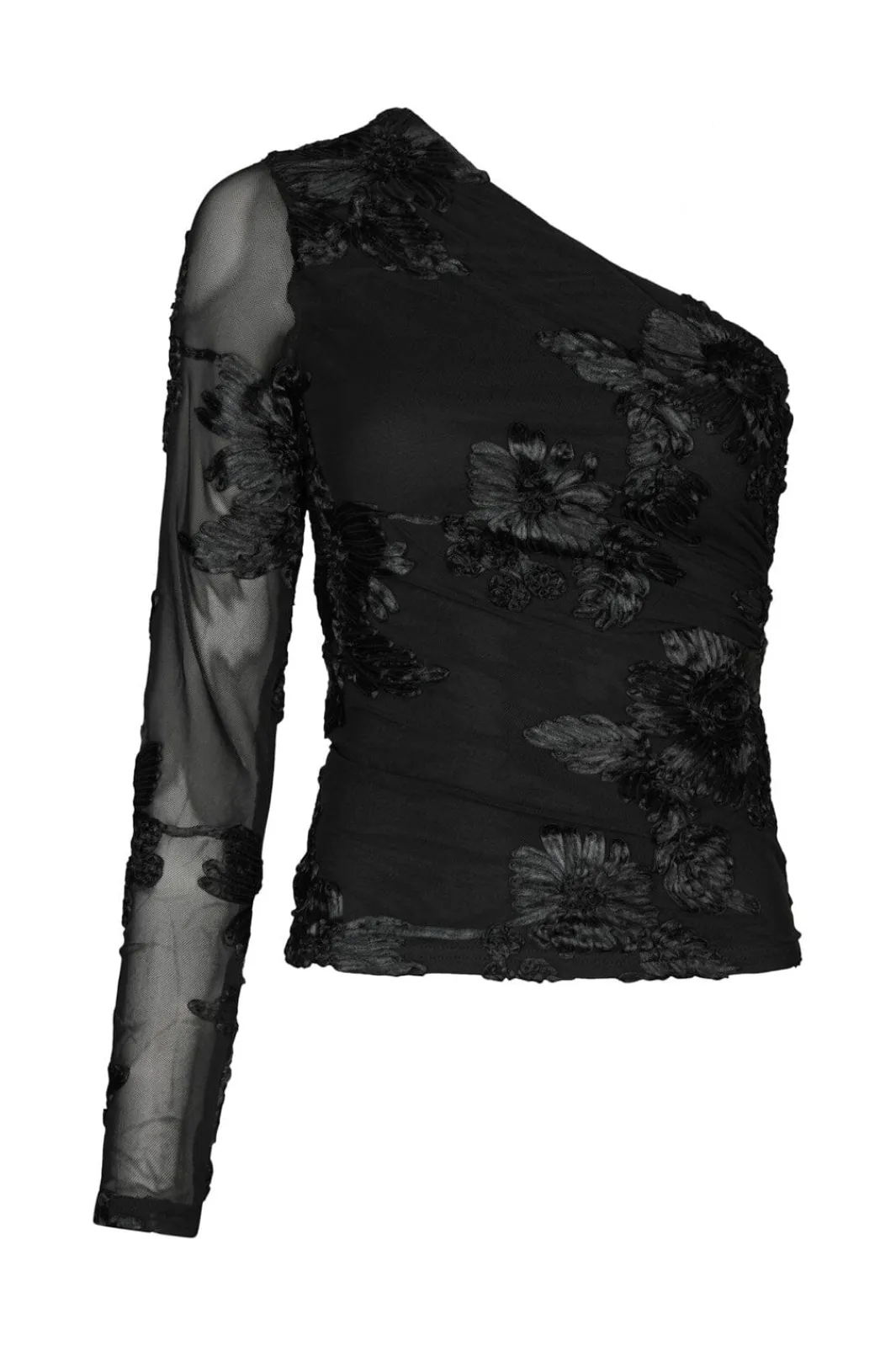 Neo Noir Bluser & Skjorter<Friana Big Flower Mesh Blouse 167272