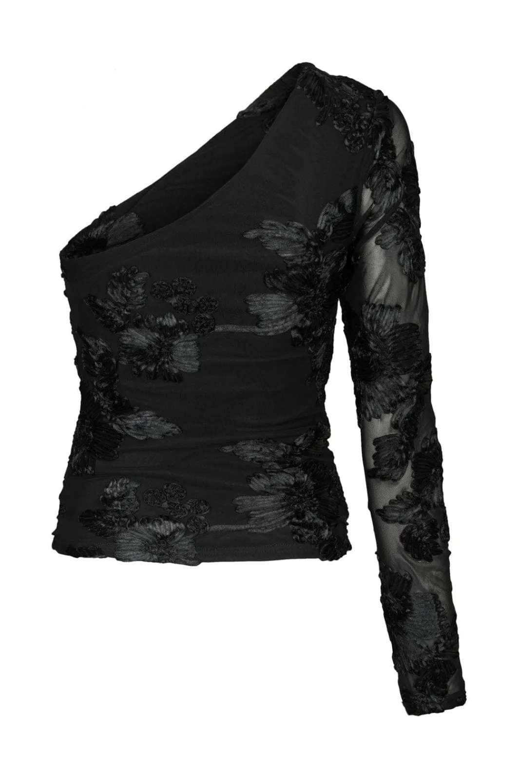 Neo Noir Bluser & Skjorter<Friana Big Flower Mesh Blouse 167272