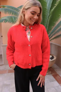 Liberte Cardigans|Ammevenligt Tøj<Fro O-Neck Cardigan 22260