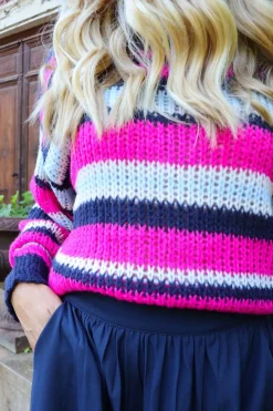 Frodine Stripe Pullover 22261 Strik|Bluser & Skjorter