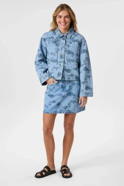 Discount Gabani Embroidery Denim Skirt 165223 Sæt 🛍️|Nederdele
