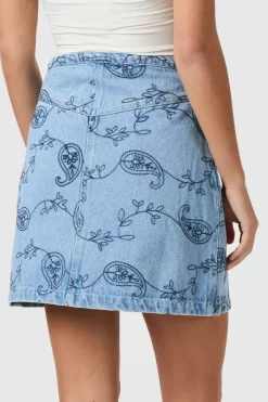 Discount Gabani Embroidery Denim Skirt 165223 Sæt 🛍️|Nederdele