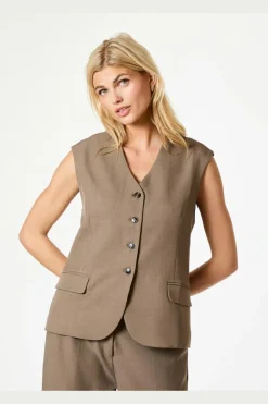 Outlet Gamina Structure Waistcoat T-Shirts & Toppe|Ammevenligt Tøj