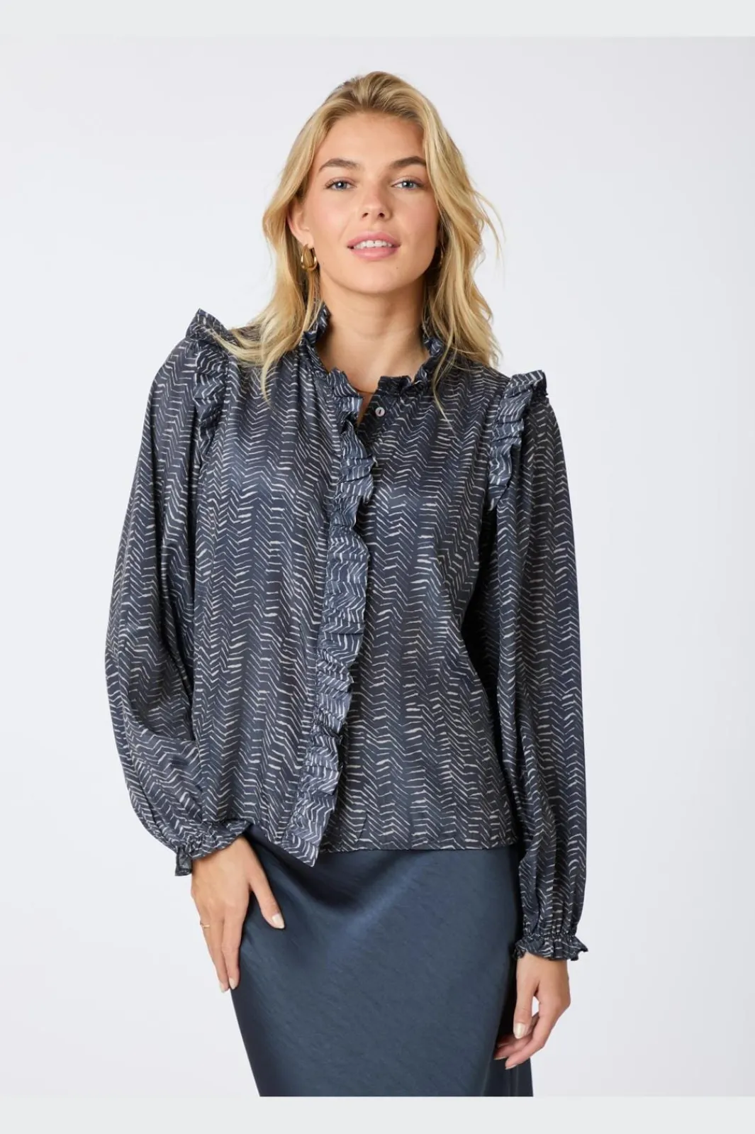 Neo Noir Bluser & Skjorter|Ammevenligt Tøj<Gemmi Zigzag Duo Blouse