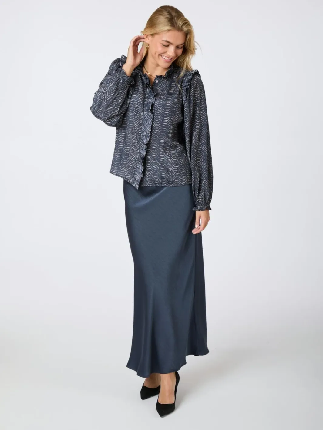 Neo Noir Bluser & Skjorter|Ammevenligt Tøj<Gemmi Zigzag Duo Blouse