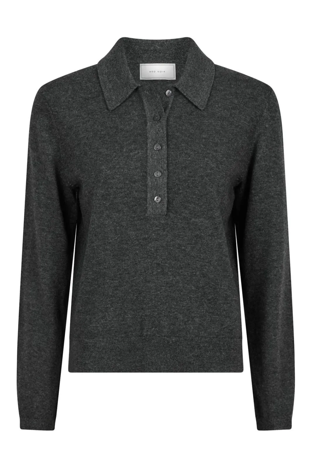 Neo Noir Bluser & Skjorter<Genea Knit Polo Blouse 163891